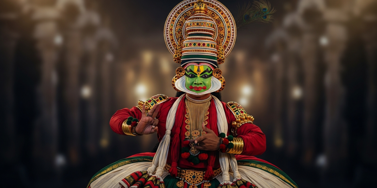 Kathakali performance in Kerala classical theatre