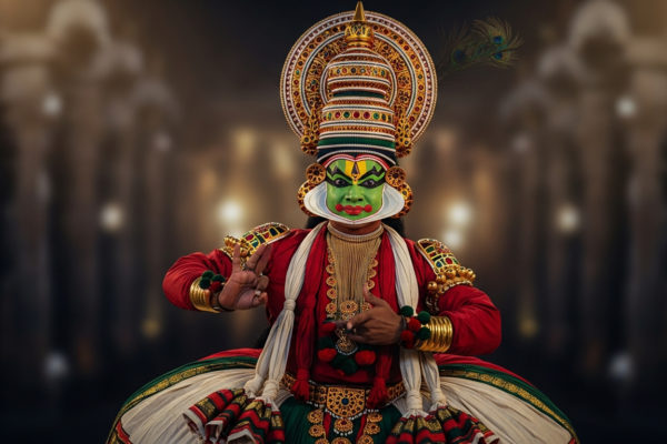 Kathakali performance in Kerala classical theatre