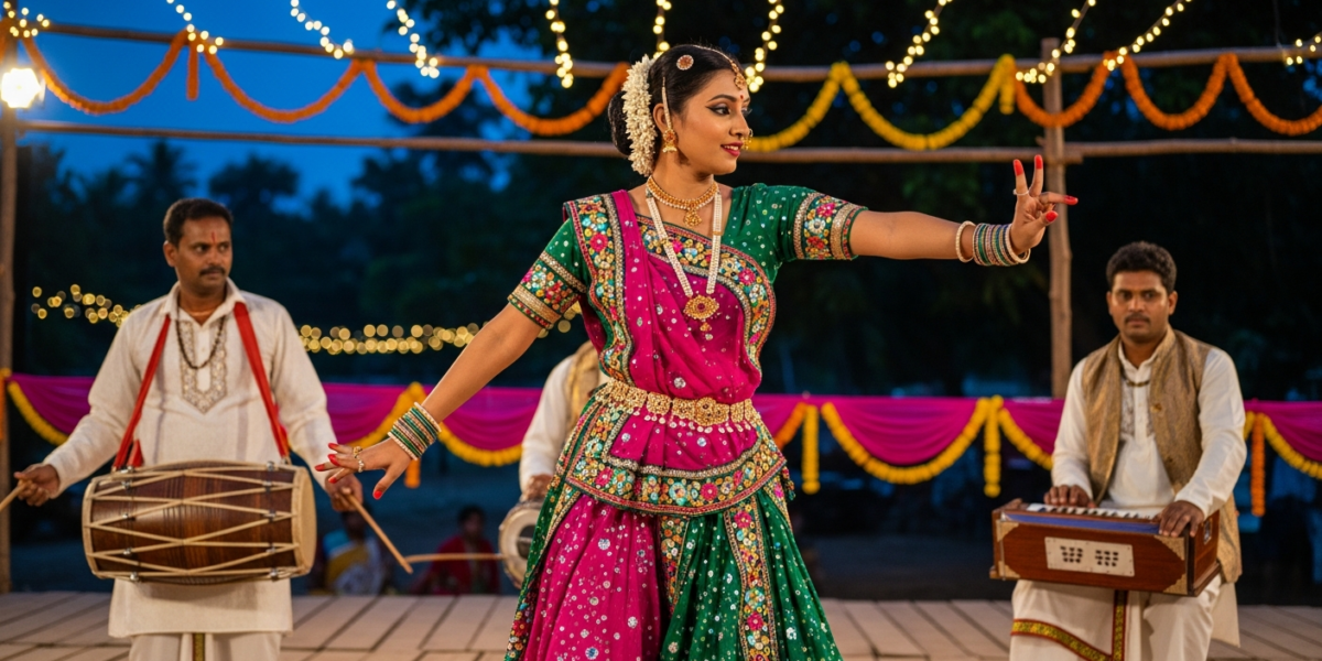 Tamasha folk theatre performance in Maharashtra