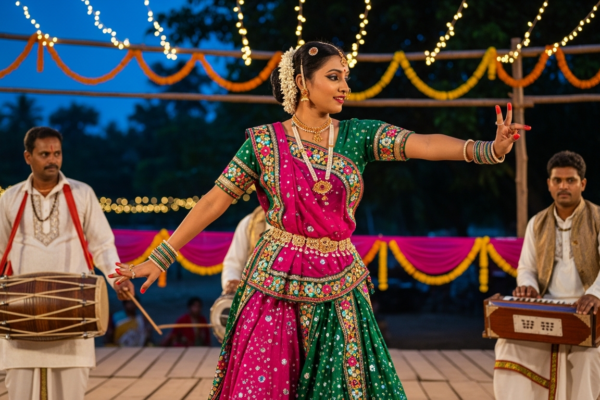 Tamasha folk theatre performance in Maharashtra