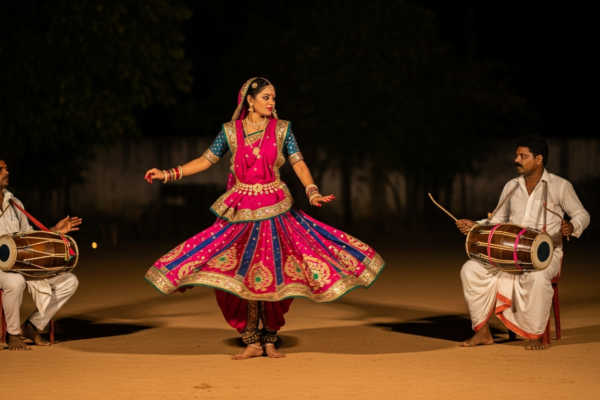 Tamasha folk theater performance from Maharashtra