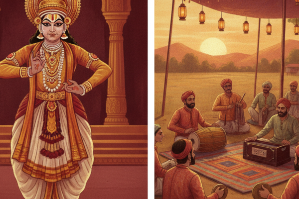Illustration for What Is the Difference Between Folk and Classical Theatre in India
