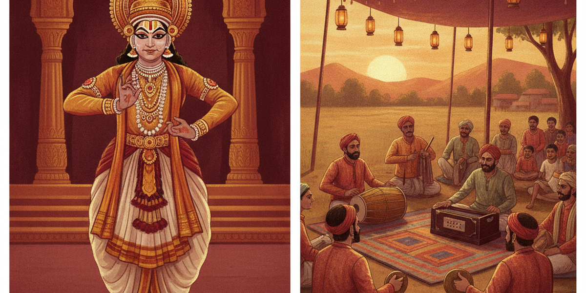 Illustration for What Is the Difference Between Folk and Classical Theatre in India