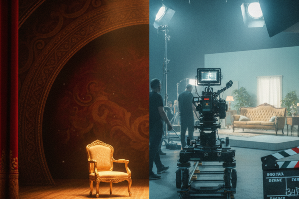 Illustration for Theatre Acting vs Film Acting in India: What's the Difference